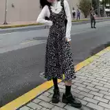 Осенняя ретро длинная юбка, дизайнерское платье-комбинация, коллекция 2021, по фигуре, подходит для подростков