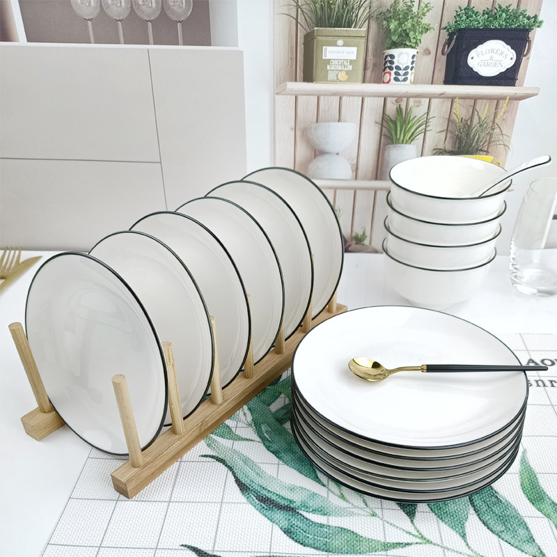 Bone dish home spit bone dish garbage plate ceramic Nordic simple plate dining table put bone small plate plate plate