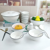 Bowl household single meal 5 large soup bowl 6 Noodle Bowl 7 inch 8 eating with Nordic simple Chinese style rice bowl Chinese style