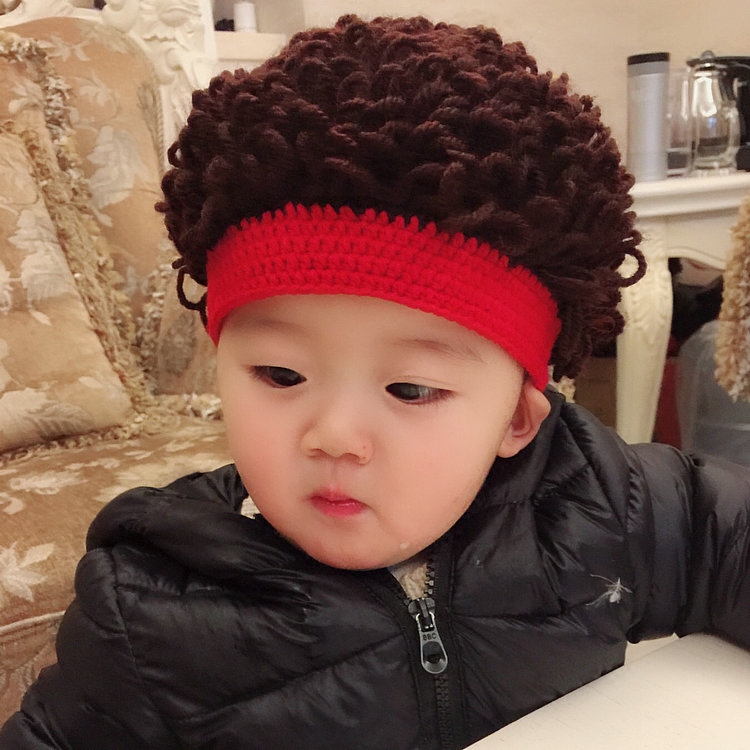 Baby funny hat Exploding Head Children Wig Boy Handsome Korean version Children's new 2022 net red to blame women