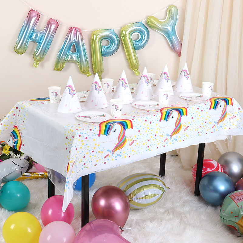 New Year's thickened tablecloth wave point placemat birthday supplies plastic disposable tablecloth party ins wind household children