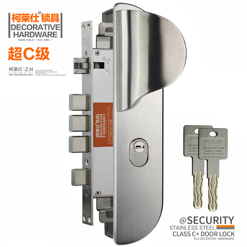 KLS colessee 304 stainless steel security door lock into the door overhead crane position lock ultra C-level large door lock VF-025 external fixation