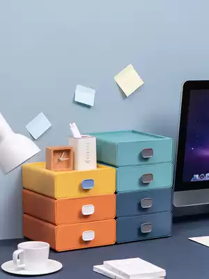 Drawer type Desktop Storage Box storage rack office stationery small storage bedside desk finishing debris artifact artifact