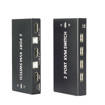 DP KVM switch with two inputs and one output HDMI DP switch with 2 computer hosts and surveillance video recorders sharing 1 set of keyboard and mouse monitor USB printer U disk sharing device