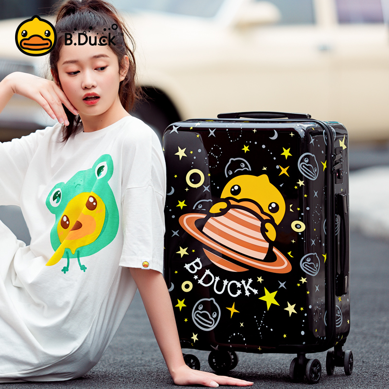 b duck little yellow duck trolley case universal wheel tide brand Japanese 20 inch suitcase male suitcase female small boarding case