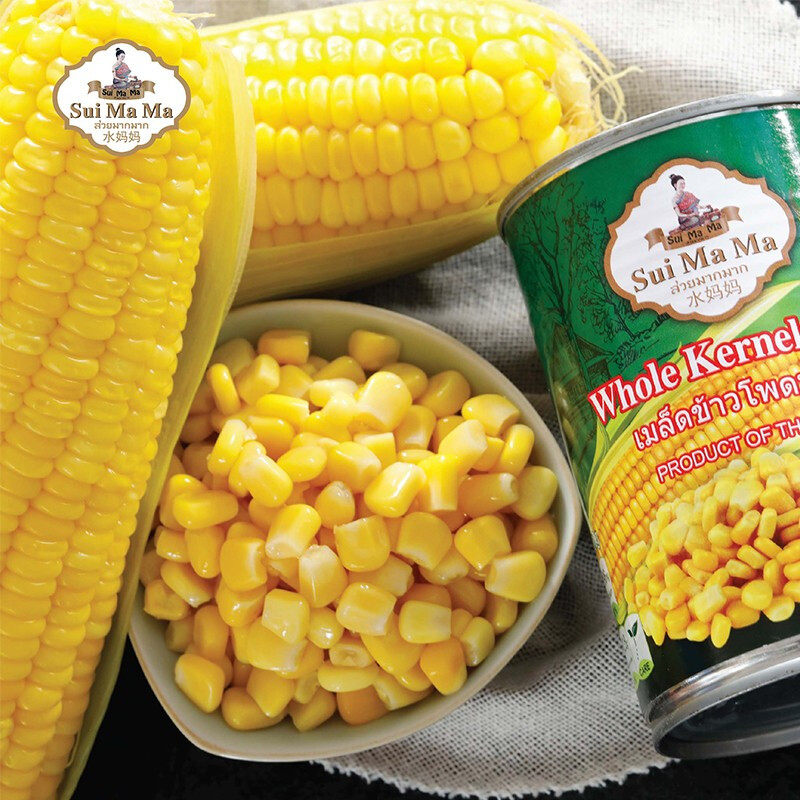 Thailand imported water mom sweet corn kernels canned ready-to-eat pancake salad Pizza egg tarts Baking ingredients 410g