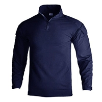 Синий один топ с длинными рукавами