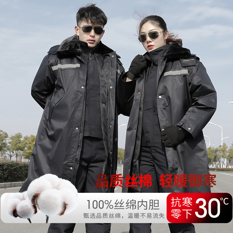 Army Cotton Cotton Cotton Man Winter Thickening Long Version Multi-functional Worksuit Reflecting Strip Security Cotton Cotton Clothes