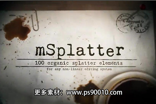 视频素材-100组血液飞溅水墨横飞特效合成素材 MotionVFX mSplatter(包含Alpha透明通道)