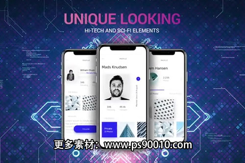 AE模板-科技风格的应用APP宣传片