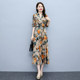 Western temperament acetate dress autumn 2022 new women's summer high-end luxury big-name middle-aged mother noble skirt