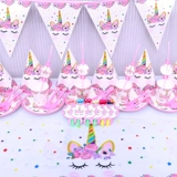 Тема Единорога, вечеринка по случаю дня рождения одноразовая посуда Девушка Девушка по случаю дня рождения ДЕССЕРТ ДЕСЕРСЕТ ДЕСЕРСКИ