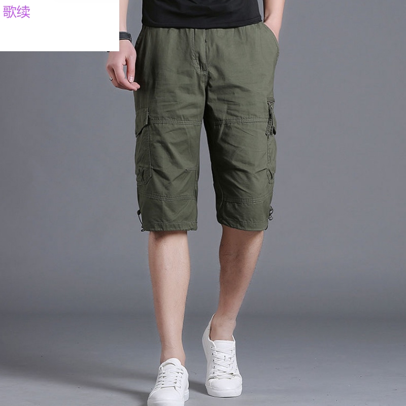 bảy điểm quần mùa hè của nam giới quần short nam của nam giới mùa hè của loose-fitting quần bảo hộ lao động giải trí bảy điểm quần thể thao quần 5 cent ngựa