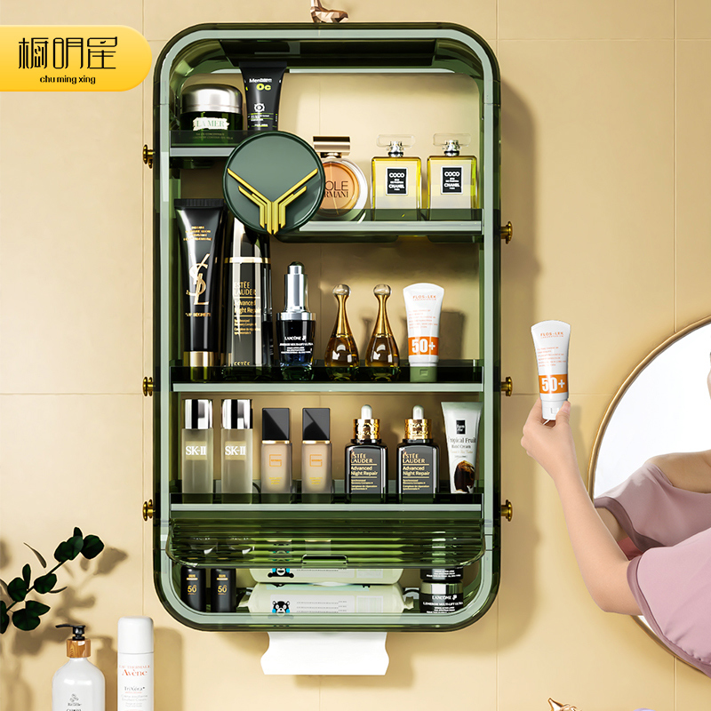 Cabinet star free punch powder room rack wall-mounted bathroom washstand toilet toilet above shelf cosmetics