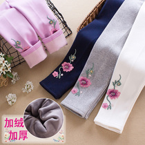 Baby warm pants 2020 winter clothes girls leggings thickened and velvet 3 childrens wild wear trousers 5-7 years old