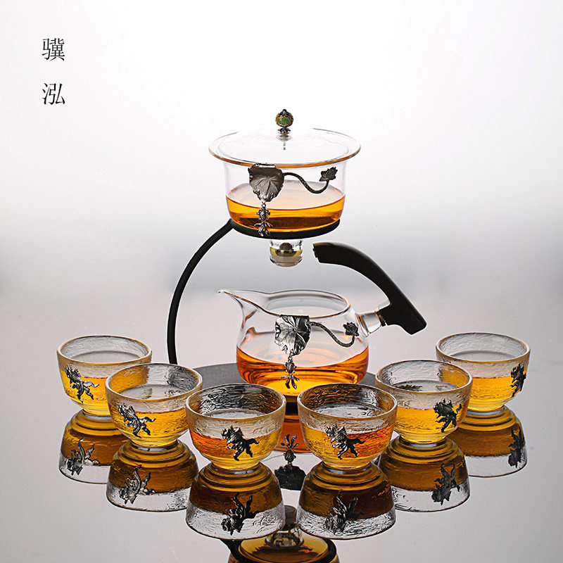 Day Style Tea Set Group Brief Home Black Tea Glass Fully Automatic Sloth Creative Bubble Flower Tea Cup Office Gift