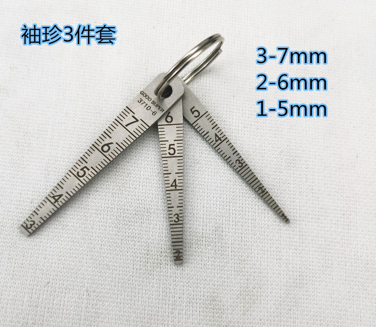 Imported gap ruler set pocket aperture ruler cone set triangle gap ruler set