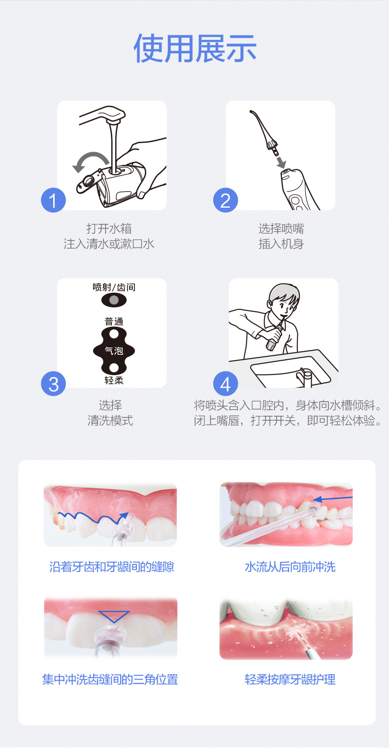 日本整机进口 松下 EWM1411 冲牙器 独特气泡水流 图12