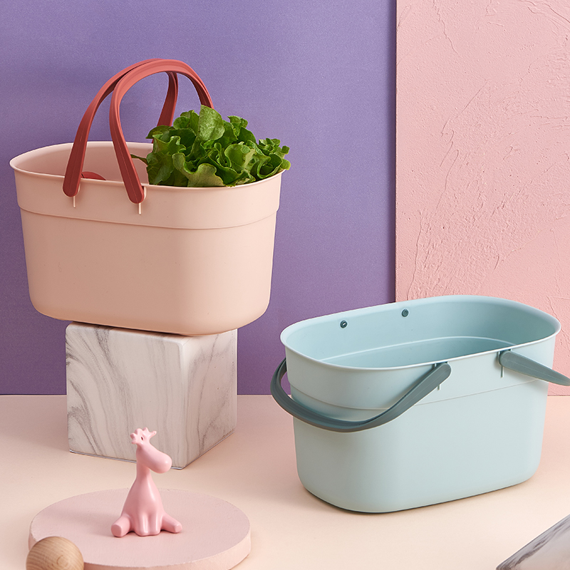 Portable Bath Basket Bathroom Small Bath bath Plastic bath Multi-functional basket containing basket Bathing Basket