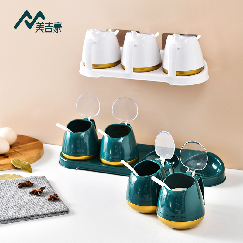 Kitchen wall hanging flavor box flavor box flavor box flavor bottle salt can conditioner suite