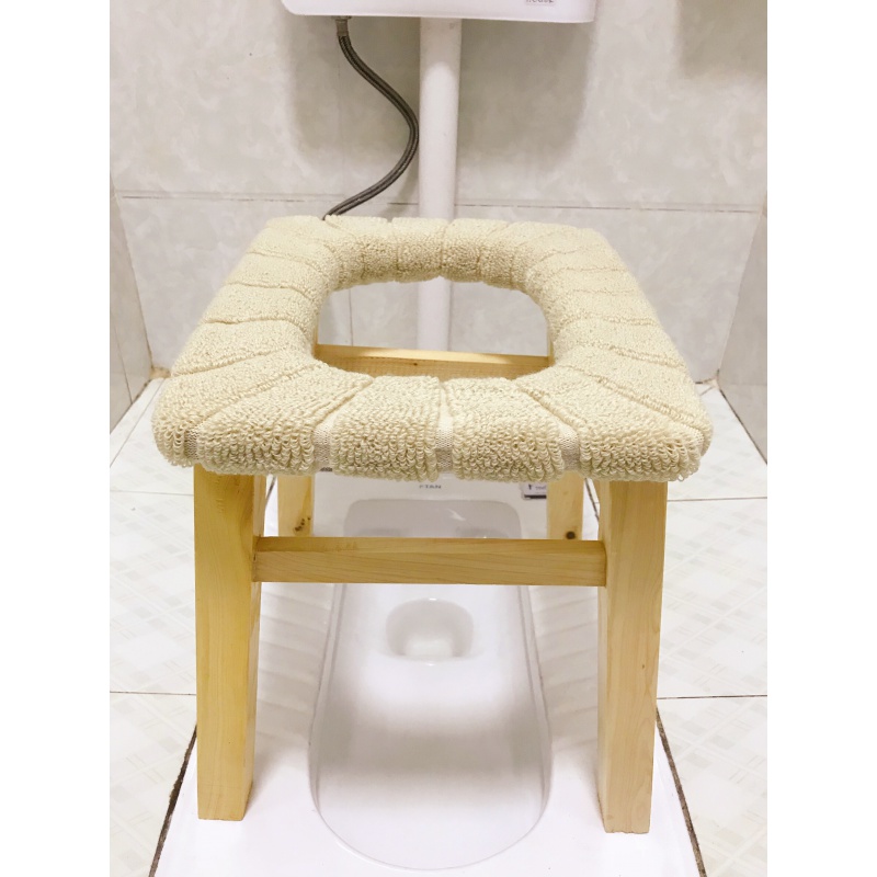 Toilet old man pregnant woman adult solid wood stool squatting move toilet home toilet portable toilet chair