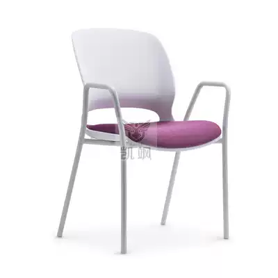 Office chair Stackable conference chair Backrest Bow computer chair Simple training chair with armrest Staff reception chair
