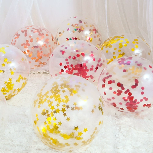 Золотые блестки для ногтей, прозрачный воздушный шар для контуринга, вечернее платье