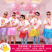 Горячая соломенная юбка 1+4 кусочки цветочных колец