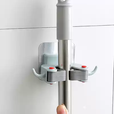 Mop rack free punch tuo ba jia mop adhesive hook private dressing room viscose wall-mounted mop broom holder