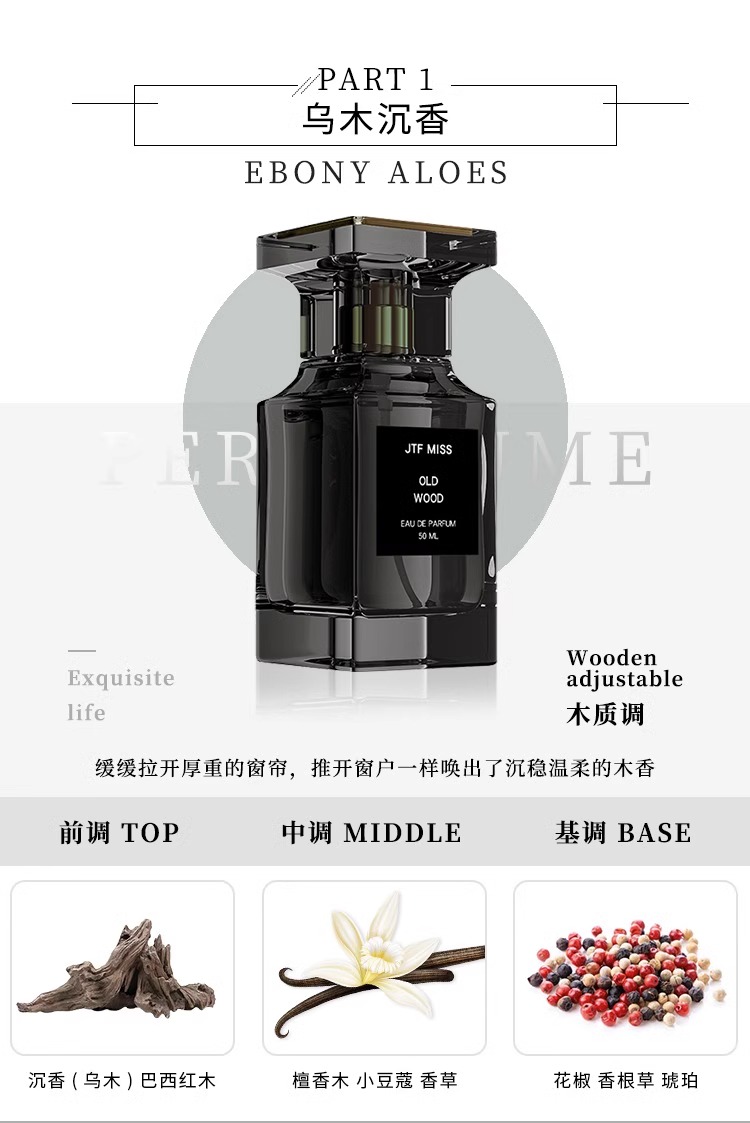 【买一送一】无人区玫瑰乌木沉香香水50ml*2