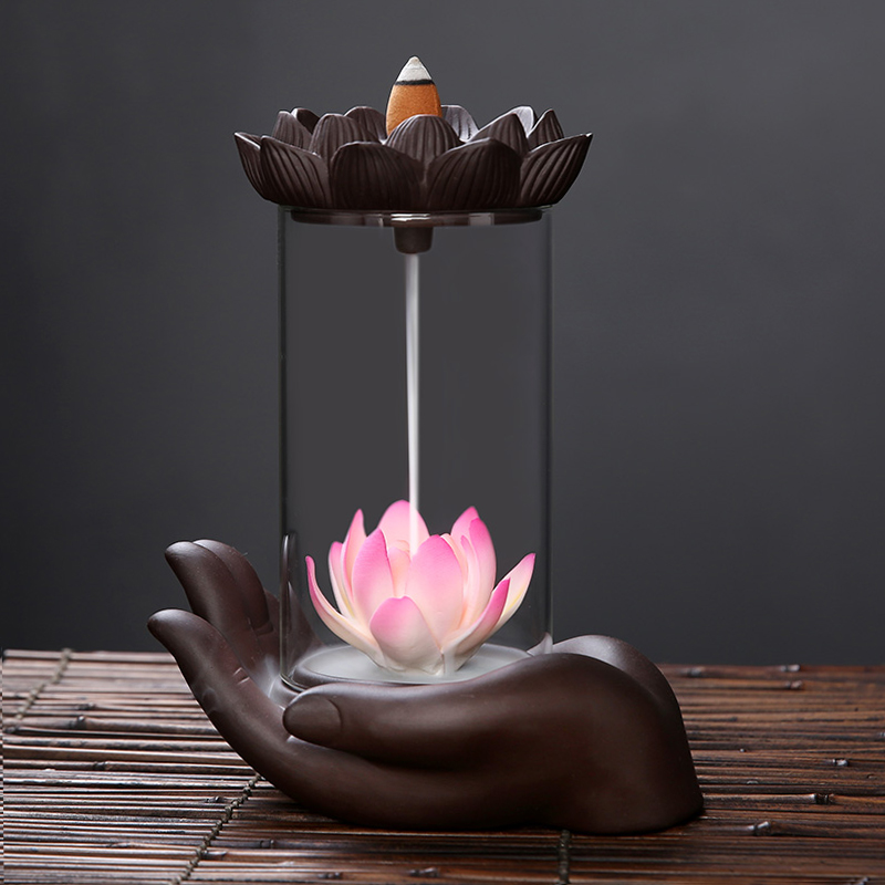 Goalkeeper's back-back fragrant pendulum Epiphany Windproof Hood Zen for home indoor Honolulu Fragrant Creative Tea Dauphin incense Incense Burner