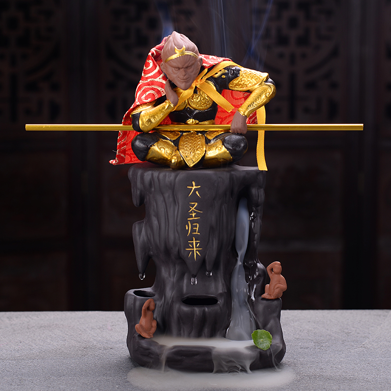 Chinese style Zen's swing with a win over the Buddha Zen Dao San Sun Wuqi Home Living room Xuanguan Creative Ceramic Crafts