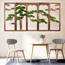 Shou Taoren new Chinese simulation welcome pine home entrance living room sofa background wall decorative wall pendant