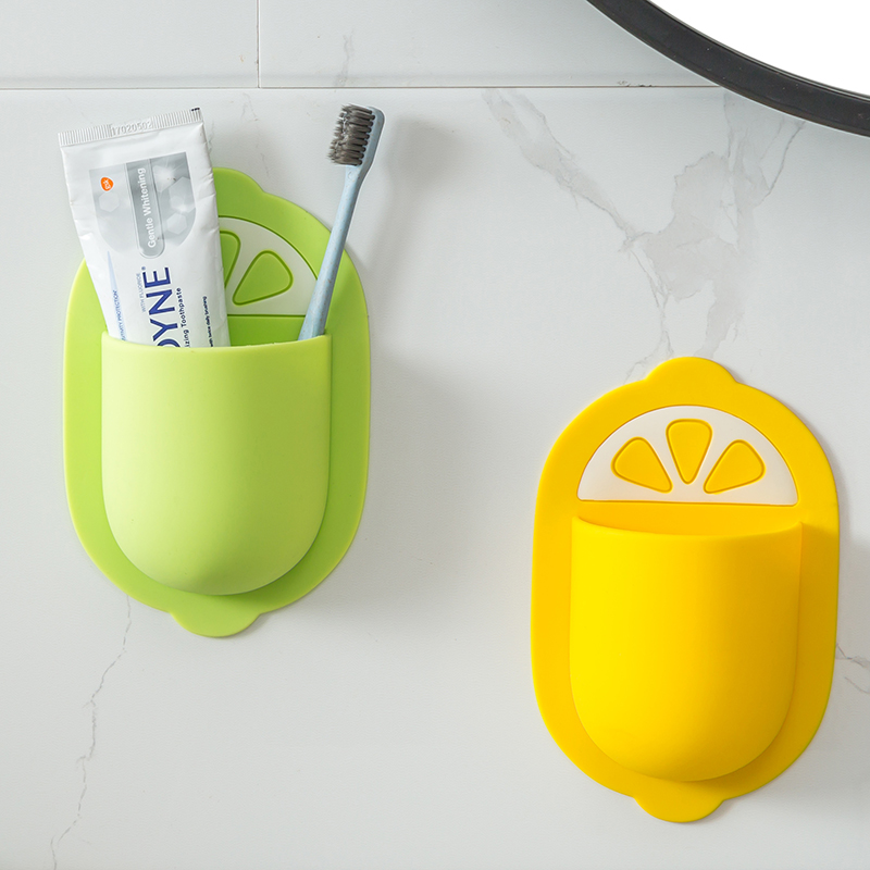 Pineapple Grapefruit Cat Paw Free of perforated Makeup Room Bathroom Toothbrush Silicone Shelve wall Wall-mounted Comb without glue Containing Layer Shelf