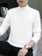 Half-Turtleneck Base Layer Sweatshirt for Men, Solid Color, Versatile, Inner Layer, Middle-Aged Men's Base Layer Top, Korean Style, Trendy and Versatile