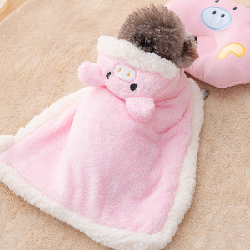 Dog Clothes, Autumn and Winter Clothing, Warm and Thickeneded Cloak, Nightgown, Cotton Coat, Teddy Pomeranian Pet Sleeping Blanket, Small Quilt