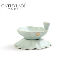 Cathyladi Ru Kiln Ceramic Tea Leakage Fine Filter Household Personality Tea Separator Kung Fu Tea Accessories