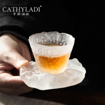 Cathyladi glass cup kung fu tea set home simple creative pure handmade glass glass cup Master Cup