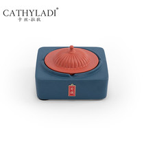 Cathyladi ceramic creative ashtray home office personality with cover anti-fly ashtray high-grade gift