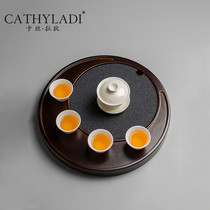 Cathyladi creative absorbent tea tray kung fu tea set home retro style drainage heavy bamboo tea table dry bubble table