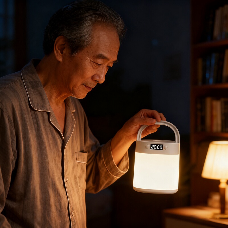 Night Light, Special Table Lamp for the Elderly to Get up at Night, Bedroom Bedside Lamp, Flashlight for the Elderly, Sensor Lamp, Night-Time Wake-Up Tool