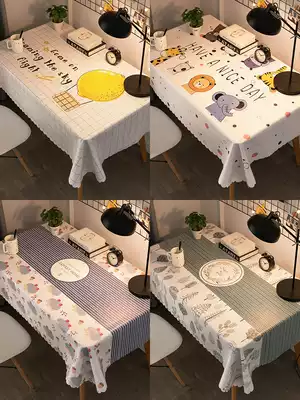 Dining table cloth waterproof and oil-proof disposable anti-hot coffee table tablecloth pvc rectangular Nordic ins Wind student desk mat
