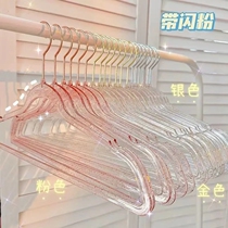 Ins style girl transparent clothes hanger acrylic glitter gold crystal clothes hanger clothing store special clothes drying rack