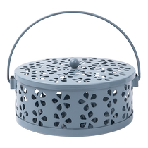Mosquito-repellent incense tray household mosquito-repellent incense rack tray iron fire-proof anti-scalding with lid indoor creative incense burner mosquito repellent incense box