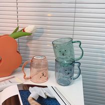 Simple wash cup cute bear household dental cylinder tooth tube couple mouth wash cup set trendy plastic toothbrush cup