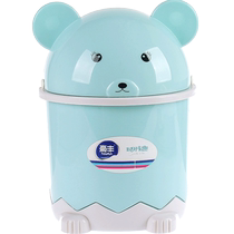 Household creative desktop trash can small mini office trash can bedside bedroom living room storage bucket with lid