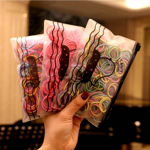 【100根】简约儿童高弹力发圈小清新