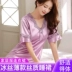 Trung Quốc Laobai Youpin Store Bộ đồ ngủ mùa hè Ice Silk Bộ đồ ngủ của phụ nữ Thời trang Thời trang Sexy Mỏng Tay Ngắn Kích thước Lớn - Đêm đầm