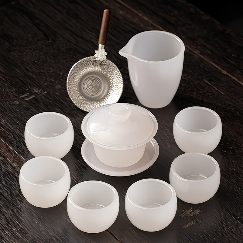 Glass Tea Set, Light Luxury Kung Fu Tea Cups, Household Gaiwan, High-End Tea Brewing Set, 2025 New Model, Gift Box for Gifting