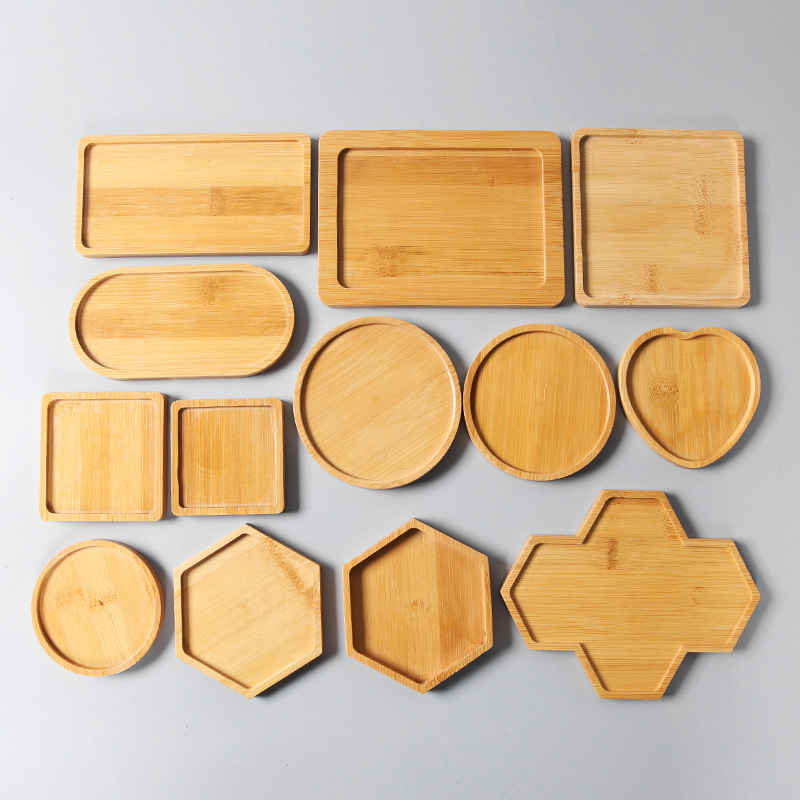 Succulent Plant Pot Tray Mat, Small Flower Tray, Bamboo Tray, Bamboo Mat, Flower Pot Tray, Waterproof Wooden Box, Tray